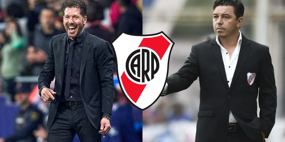 Cholo Simeone en Atlético Madrid y Gallardo dirigiendo a River