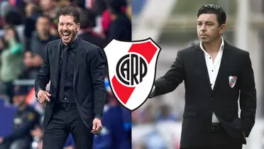 Cholo Simeone en Atlético Madrid y Gallardo dirigiendo a River