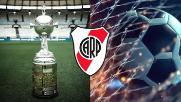 Copa Libertadores y pelota ingresando al arco