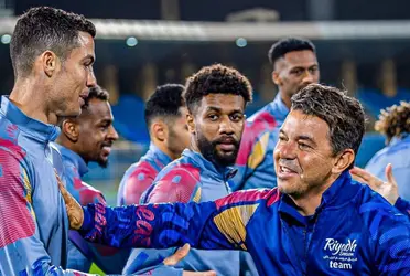 El crack portugués se portó muy bien con el ex entrenador del Millonario