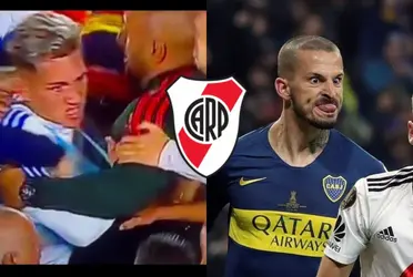 El delantero del Xeneize se quiso pasar de vivo con la gente de River