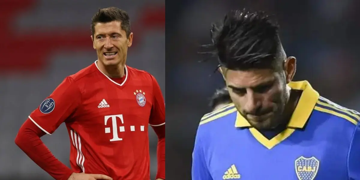 El delantero polaco liquidó al defensor de Boca Juniors