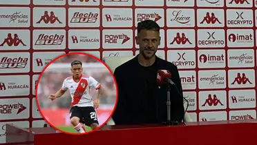 El DT analizó el la caída del Millonario ante Huracán en conferencia de prensa.