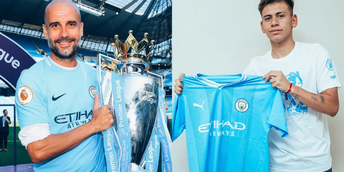 El futbolista de 18 años fue presentado en el Manchester City.