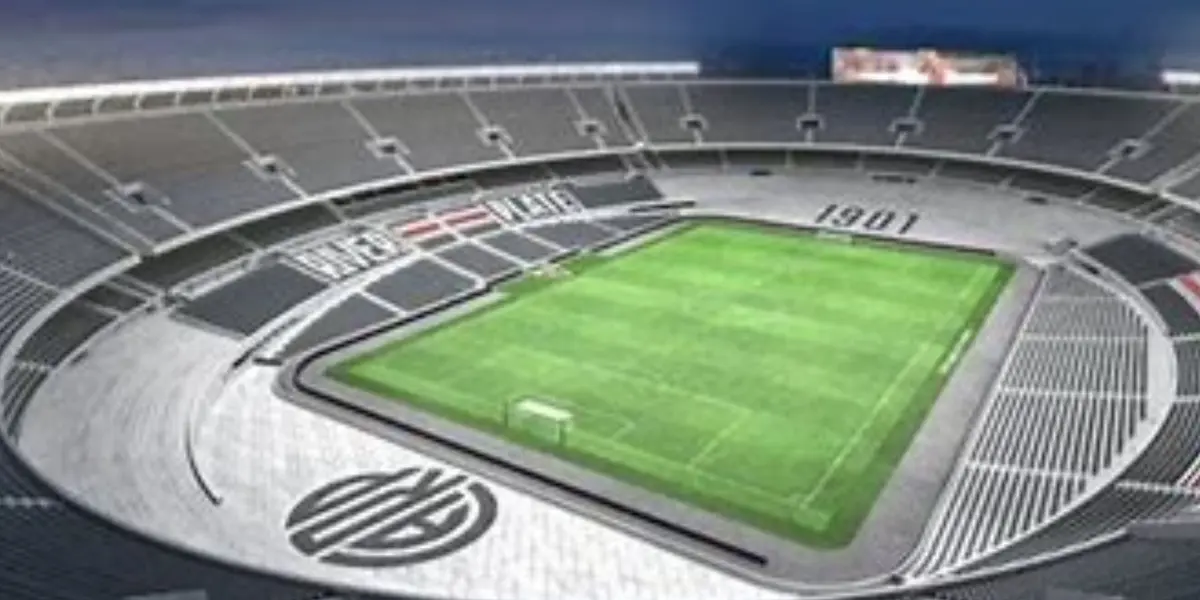 En el medio de las obras, la cuenta oficial subió una foto de las cuatro bandejas que tendrá el Monumental