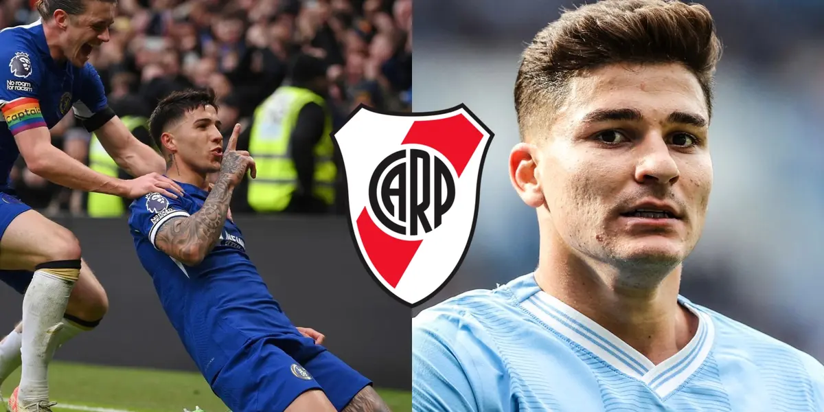 Enzo Fernández y Julián Álvarez