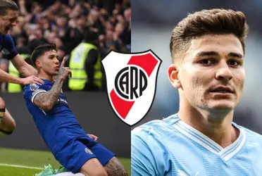 Enzo Fernández y Julián Álvarez