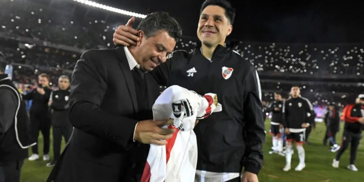 Enzo Pérez y Marcelo Gallardo