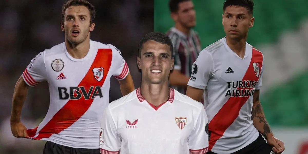 Erik Lamela, Germán Pezzella y Gonzalo Montiel, tres grandes glorias de River Plate.