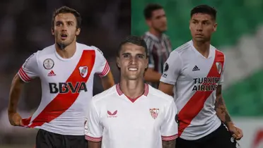 Erik Lamela, Germán Pezzella y Gonzalo Montiel, tres grandes glorias de River Plate.