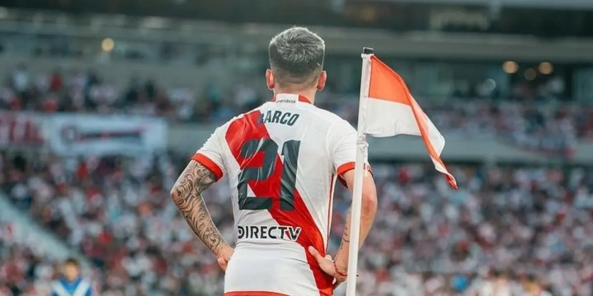 Esequiel Barco por patear córner en River Plate