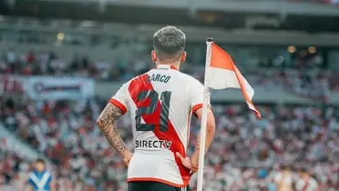 Esequiel Barco por patear córner en River Plate
