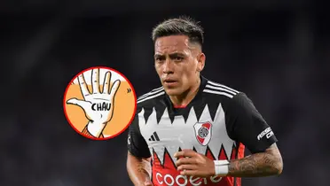 Esequiel Barco vistiendo la camiseta de River Plate.