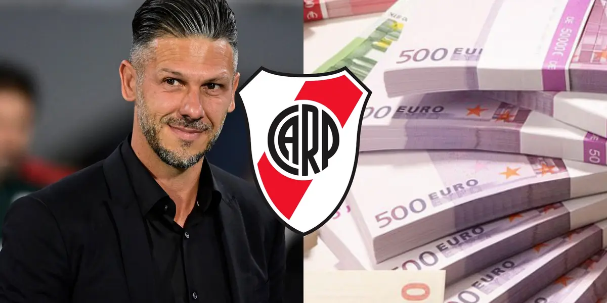 Fajo de billetes en euros y Martín Demichelis