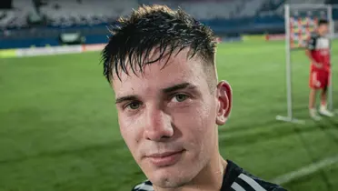 Franco Mastantuono tras su gol en River