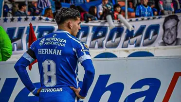 Hernán López Muñoz por patear córner en Godoy Cruz