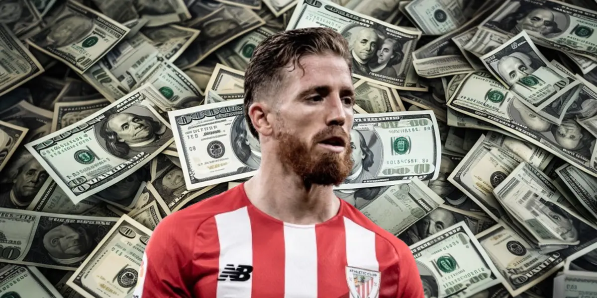 Iker Muniain sobre un fondo de dólares