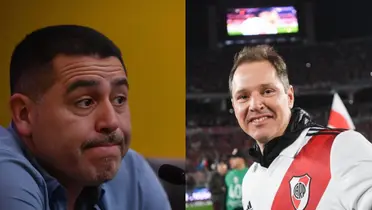 Juan Román Riquelme y Jorge Brito