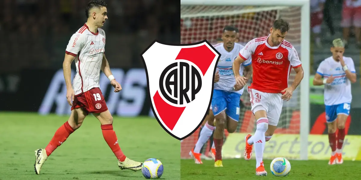 Lucas Alario y Rafael Santos Borré en Inter de Porto Alegre