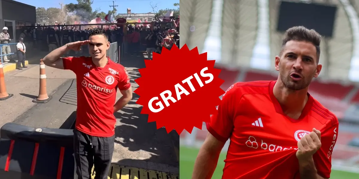 Lucas Alario y Rafael Santos Borré, Inter de Porto Alegre.