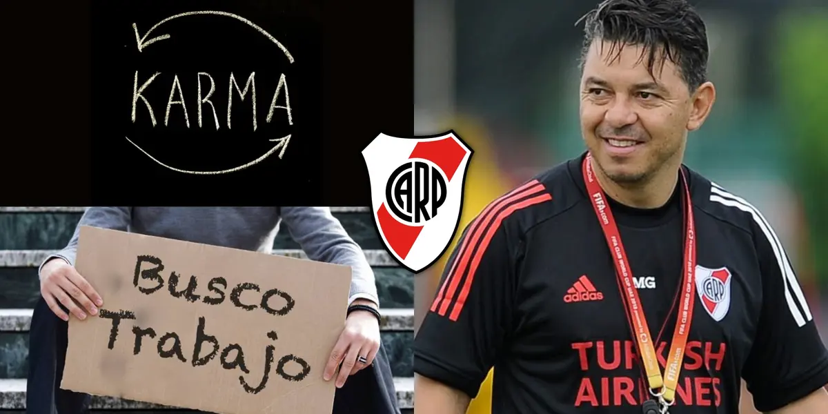 Marcelo Gallardo durante su paso como DT por River Plate.