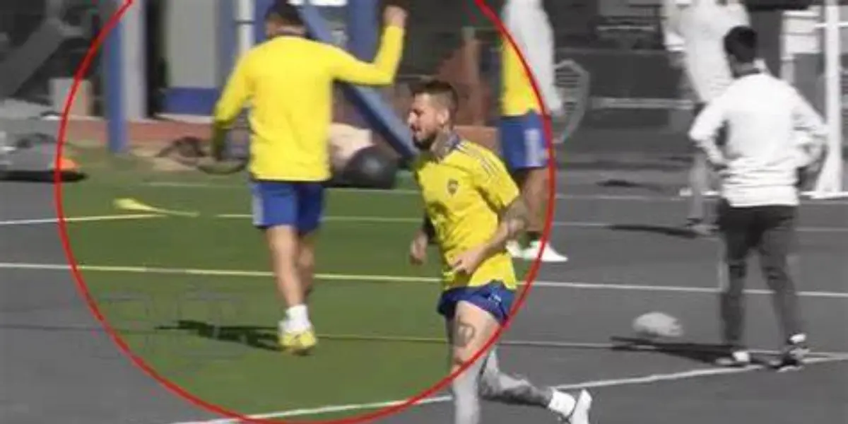 Marcos Rojo no terminó la práctica del miércoles y está en duda