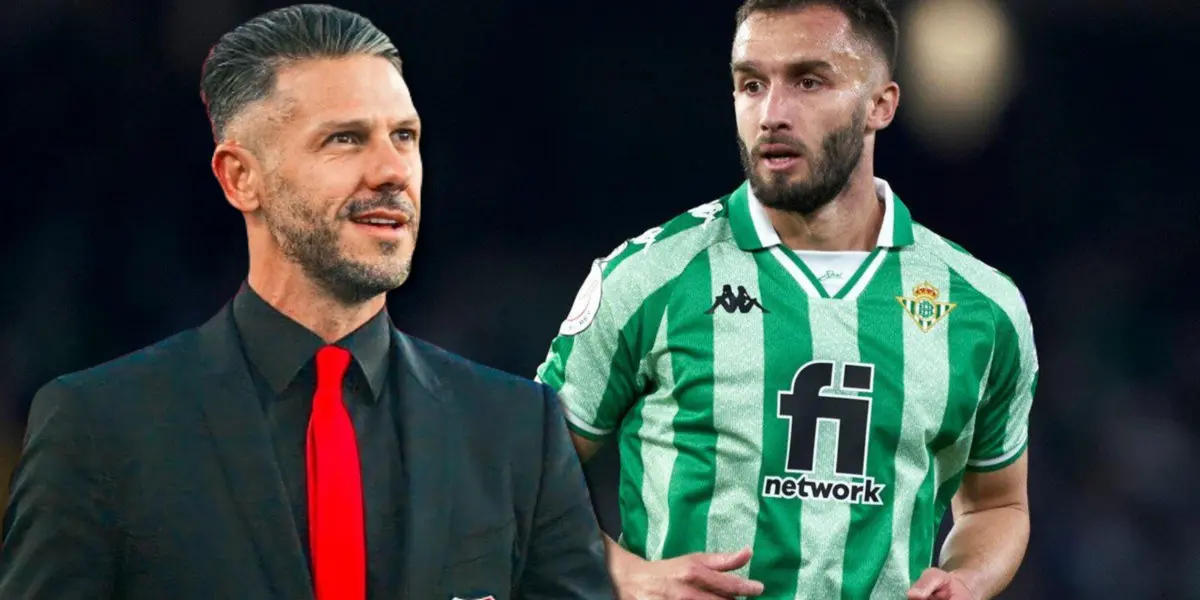 Martín Demichelis de traje junto a Germán Pezzella.