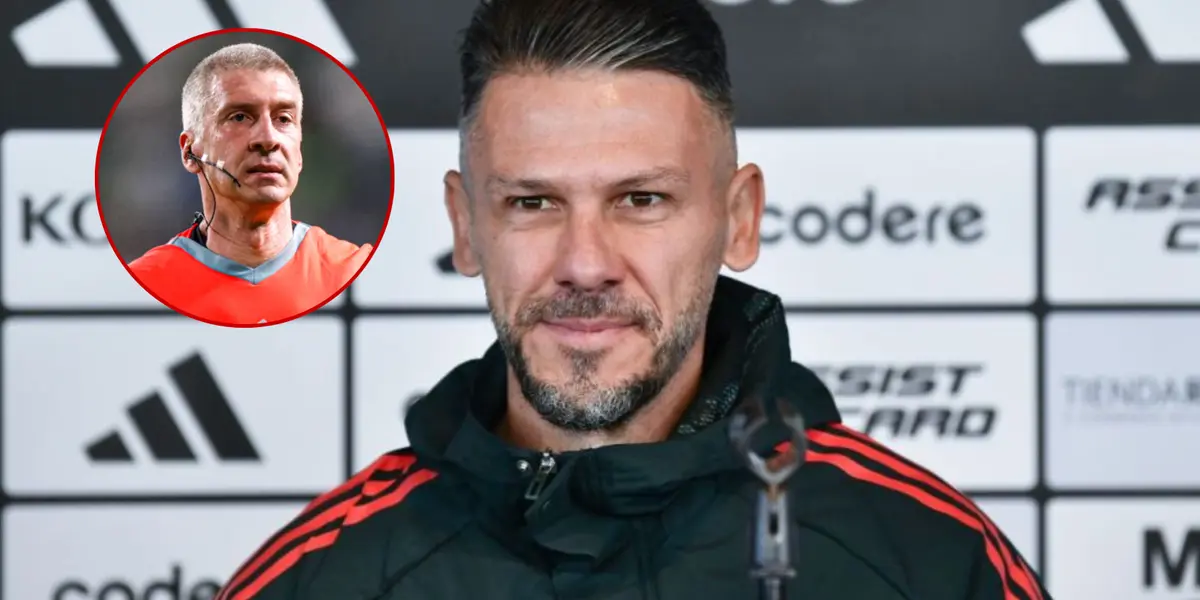 Martín Demichelis en conferencia de prensa.