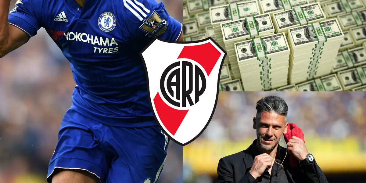 Martín Demichelis junto a un futbolista del Chelsea.