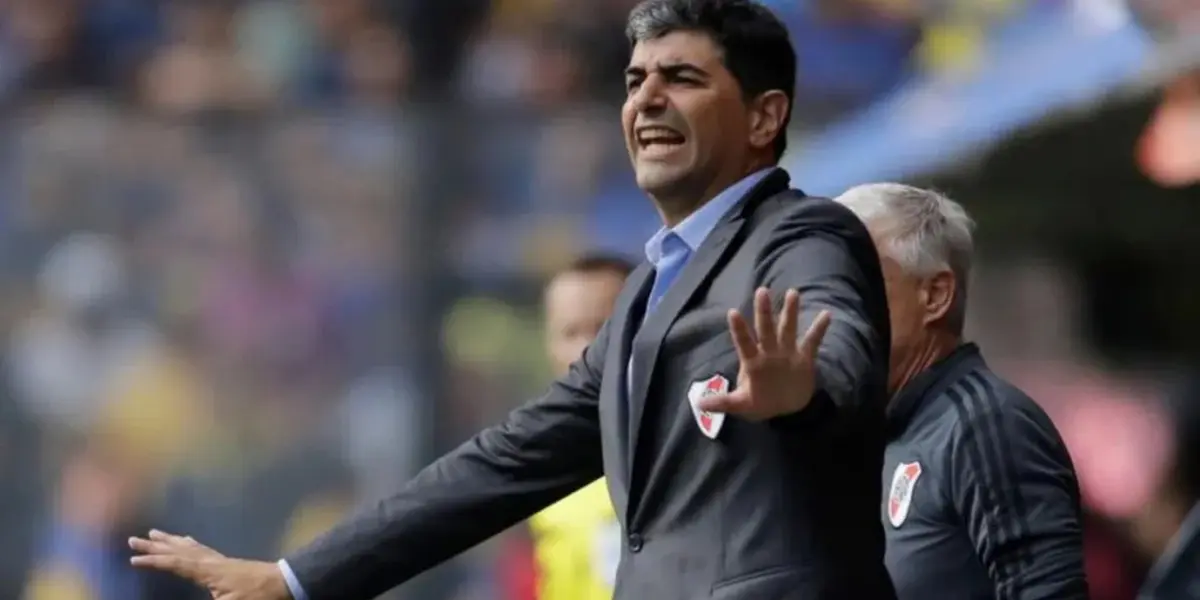 Matías Biscay durante su paso como ayudante de Marcelo Gallardo en River Plate.