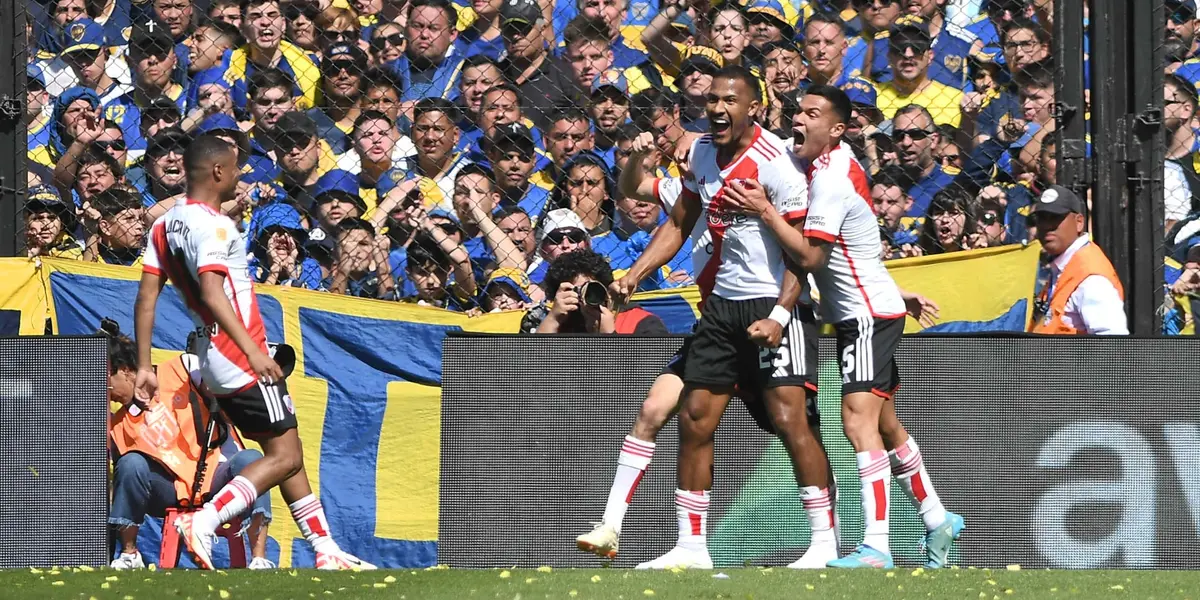 Salomón Rondón anotó un gol en el Superclásico ante los bosteros.