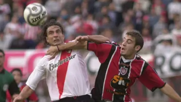 Juan Esnáider jugando en River